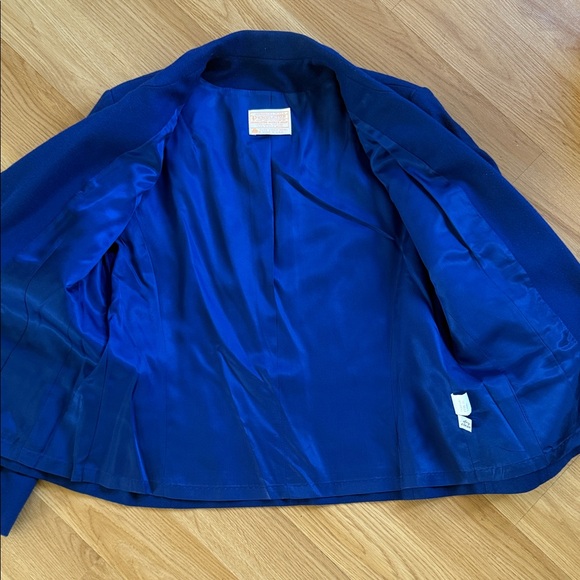 Vintage Pendleton Cobalt Blue Blazer Made In USA 100% wool size 10 - Picture 6 of 7